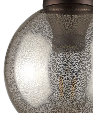 Atlas 7.75" Metal/Glass LED Flush Mount - JONATHAN Y